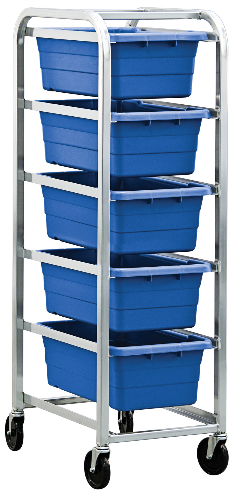 Quantum Tub Racks – TR1-2516-8 to TR6-2516-8 – 26-3/4" x 19-3/4" x 51" – TR5-2516-8 – Blue