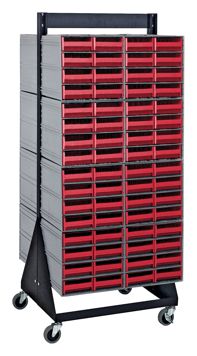 Quantum Interlocking Storage Cabinet Floor Stand – 16" x 23-5/8" x 52" – QIC-248-83 – Red