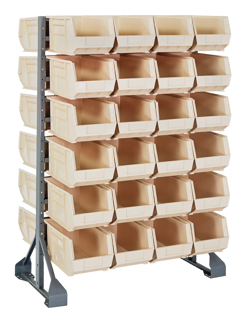 Quantum Steel Rail Bin Packages – 36" x 20" x 53" – QRU-12D-240-48 – Ivory