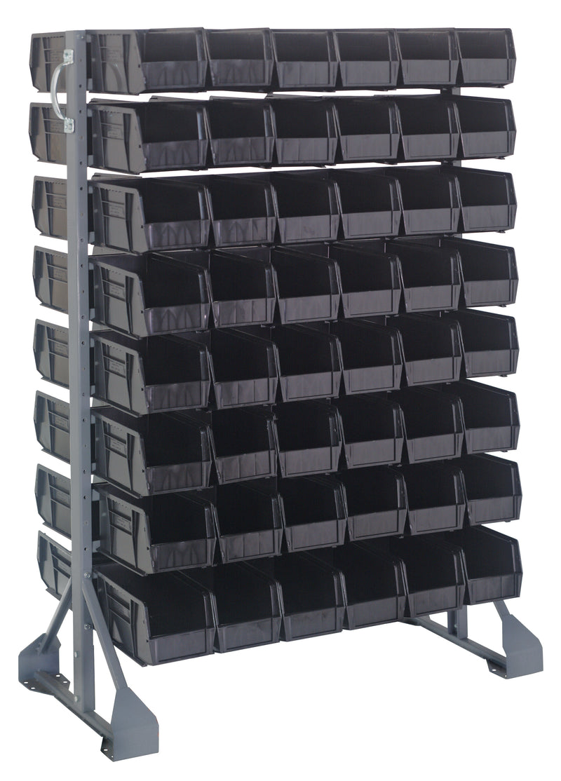 Quantum Steel Rail Bin Packages – 36" x 20" x 53" – QRU-16D-230-96 – Black