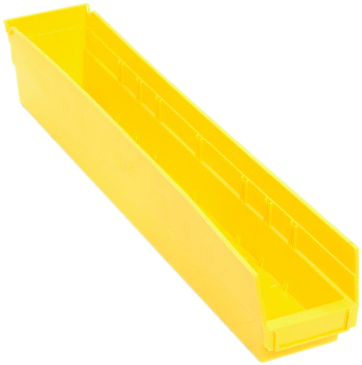Quantum 4" Shelf Bins – QSB105 to QSB110 – Case Pack – 23-5/8" x 4-1/8" x 4" – QSB105 – Yellow