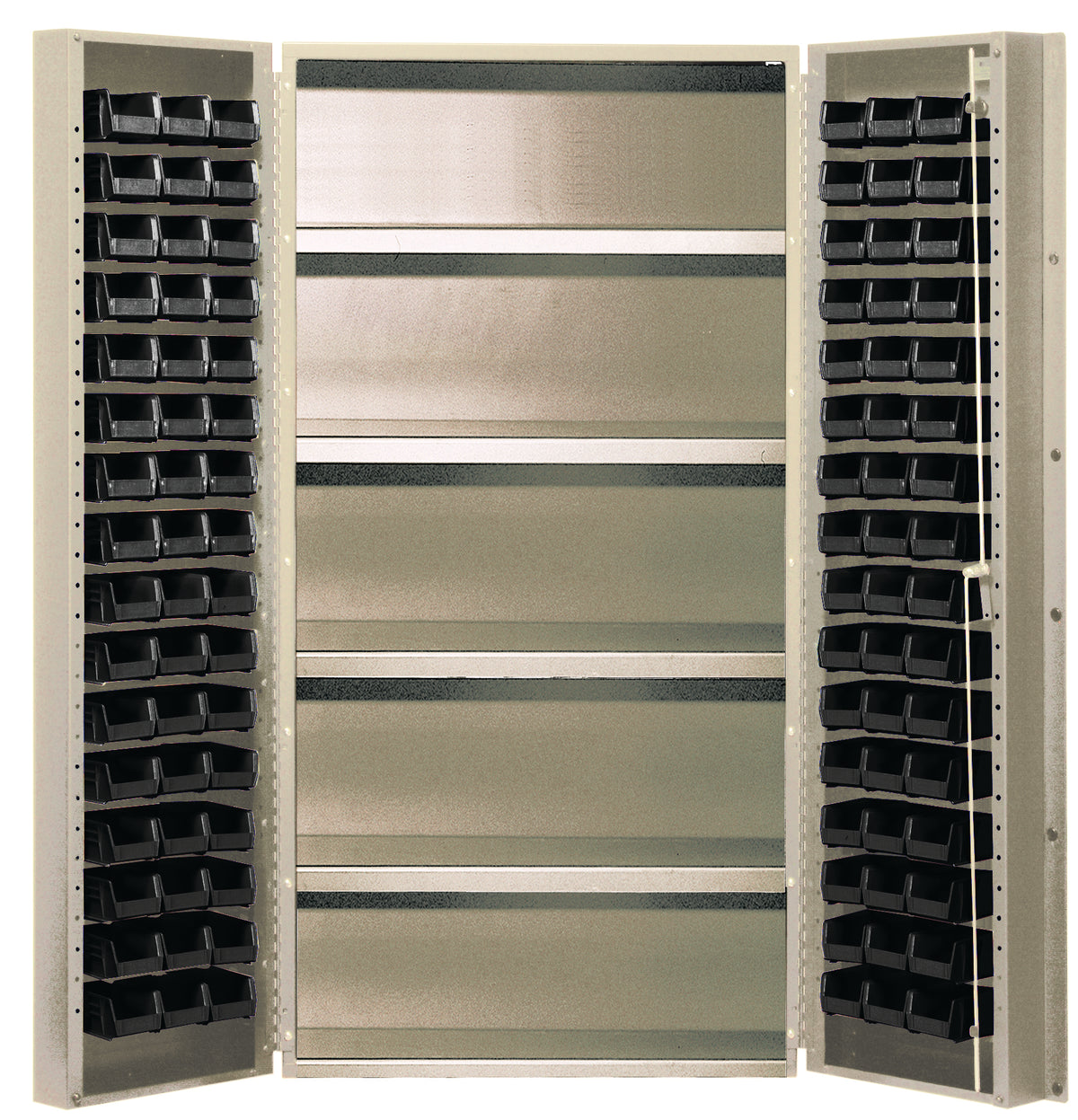Quantum 36" Wide Storage Cabinets – 36" x 24" x 72" – QSC-BG Series – QSC-BG-36 to QSC-BG-36S – Kit – QSC-BG-36-96-4IS – Black