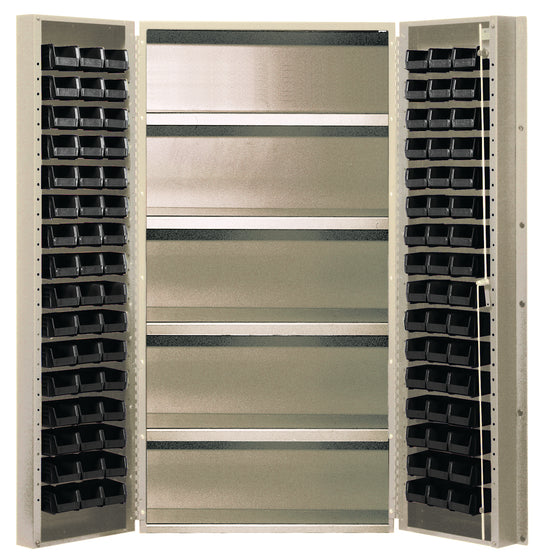 Quantum 36" Wide Storage Cabinets – 36" x 24" x 72" – QSC-BG Series – QSC-BG-36 to QSC-BG-36S – Kit – QSC-BG-36-96-4IS – Black