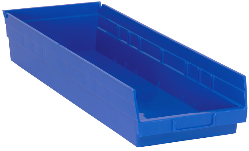 Quantum 4" Shelf Bins – QSB114 to QSB122 – Case Pack – 23-5/8" x 8-3/8" x 4" – QSB114 – Blue