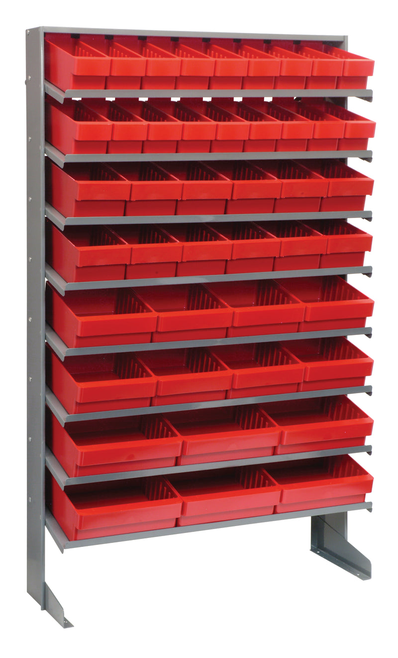 Quantum Single-Sided Pick Racks – 12" x 36" x 60" – QPRS-501 – QPRS-5678 – Red