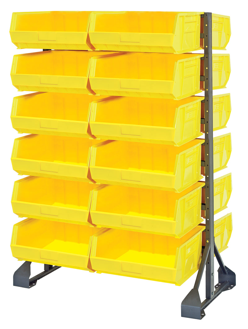 Quantum Steel Rails for Bins – 36" x 20" x 53" – QRU-12D to QRU-12S – Kit – QRU-12D-239-48BK
