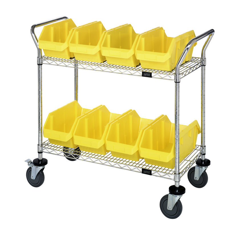 Quantum Utility Carts – 36" x 18" x 37-1/2" – WRC2-1836-1265 to WRC3-1836-1285 – WRC2-1836-1887 – Yellow
