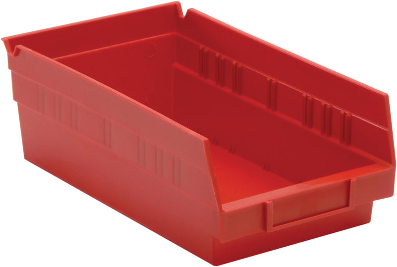 Quantum 4" Shelf Bins – QSB100 to QSB104 – Case Pack – 11-5/8" x 6-5/8" x 4" – QSB102 – Red