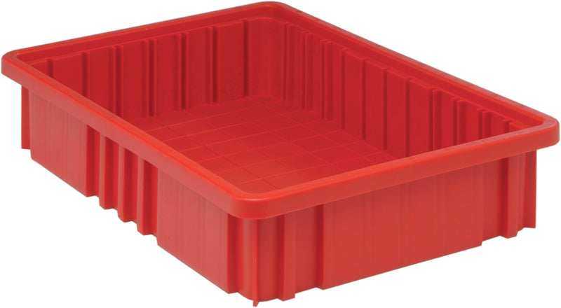 Quantum Dividable Grid Containers – DG91025 to DG92060 – Case Pack – 16-1/2" x 10-7/8" x 3-1/2" – DG92035 – Red
