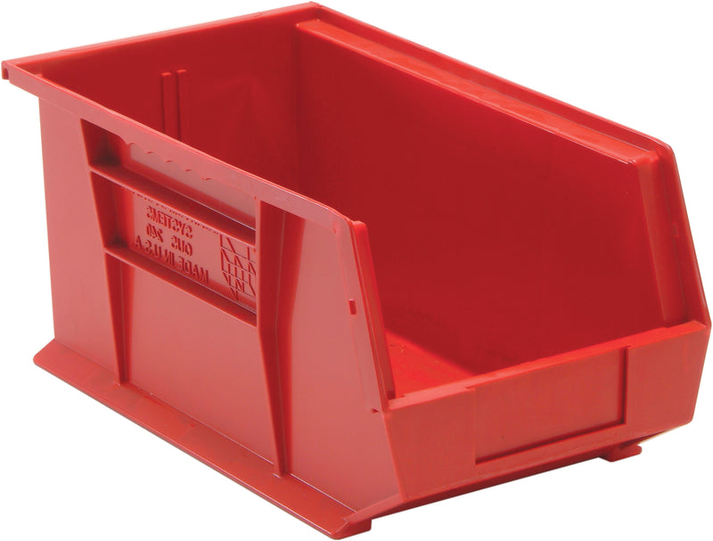 Quantum Ultra Stack & Hang Bins – QUS240 to QUS248 – Case Pack – 14-3/4" x 8-1/4" x 7" – QUS240 – Red