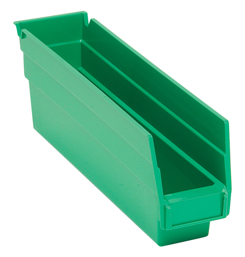 Quantum 4" Shelf Bins – QSB100 to QSB104 – Case Pack – 11-5/8" x 2-3/4" x 4" – QSB100 – Green