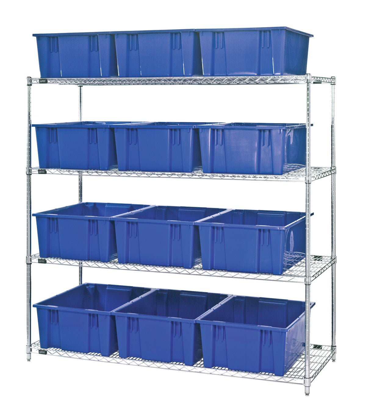 Quantum Stack & Nest Container Wr4-12225 – 60" x 24" x 63" – WR4-12225 – Blue