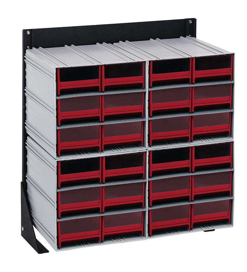 Quantum Interlocking Storage Cabinet Floor Stand – 8" x 23-5/8" x 28" – QIC-124-64 – Red