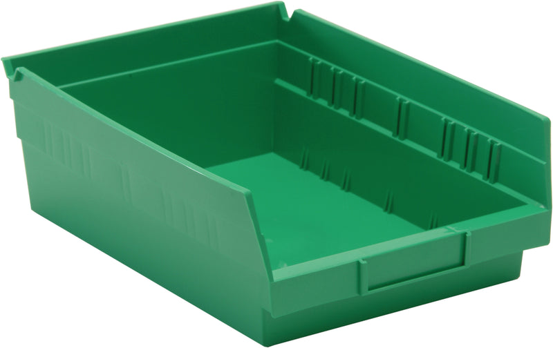 Quantum 4" Shelf Bins – QSB105 to QSB110 – Case Pack – 11-5/8" x 8-3/8" x 4" – QSB107 – Green