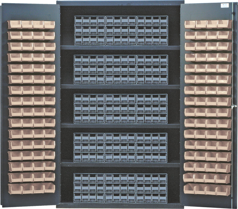 Quantum Storage Cabinets with Bins – 24" x 48" x 78" – QSC Series – QSC-QIC122 – Ivory