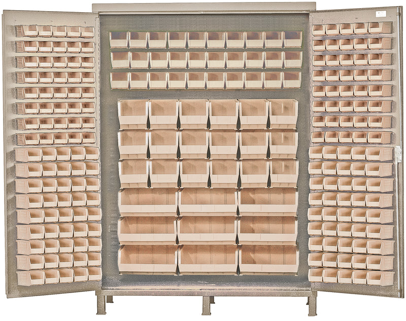 Quantum 60" Wide Storage Cabinets – 60" x 24" x 84" – QSC-BG-60 – Ivory
