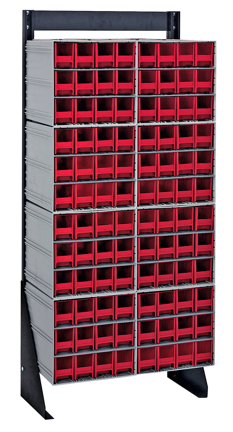 Quantum Interlocking Storage Cabinet Floor Stand – 8" x 23-5/8" x 52" – QIC-148-122 – Red