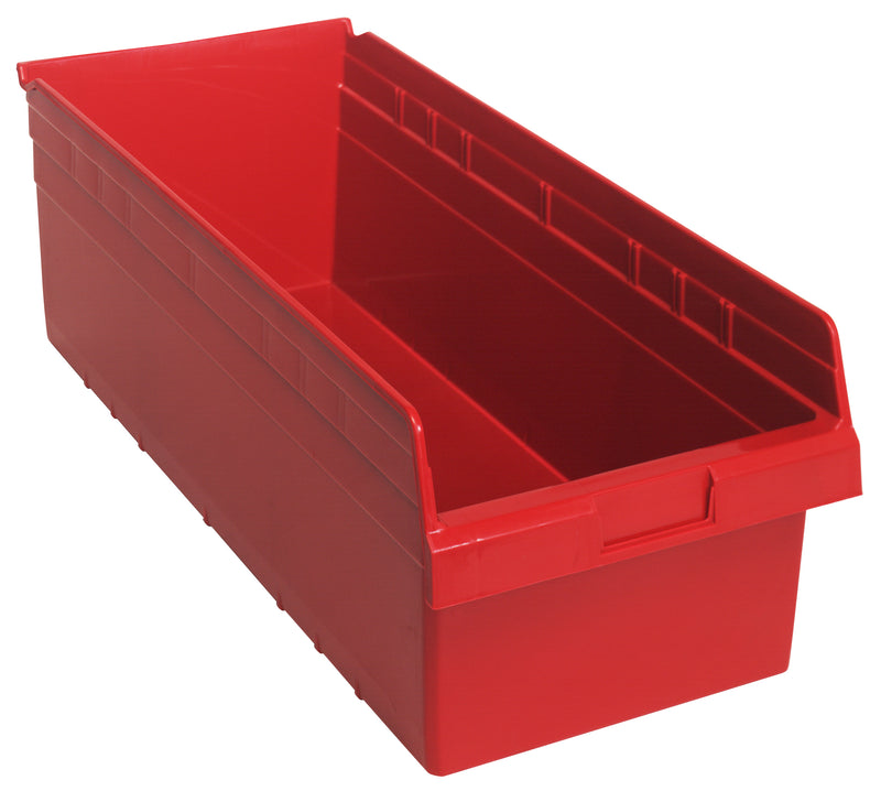 Quantum 8" Shelf Bins – QSB807 to QSB816 – Case Pack – 23-5/8" x 11-1/8" x 8" – QSB816 – Red