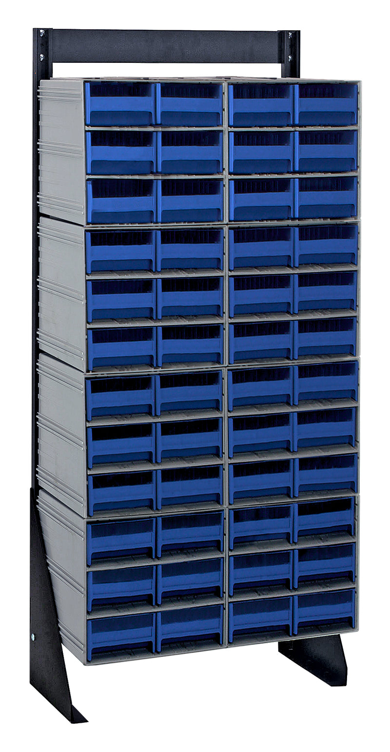 Quantum Interlocking Storage Cabinet Floor Stand – 8" x 23-5/8" x 52" – QIC-148-64 – Blue