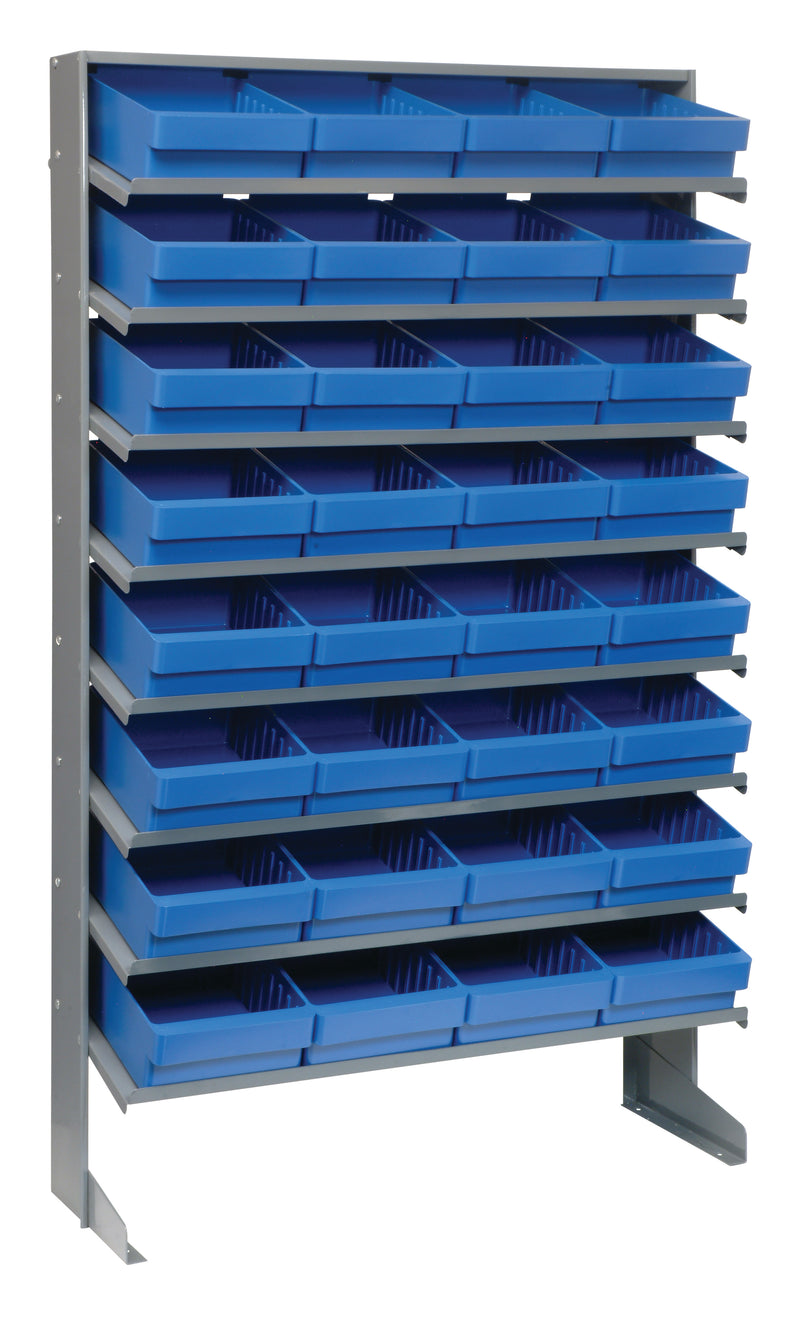 Quantum Single-Sided Pick Racks – 12" x 36" x 60" – QPRS-501 – QPRS-701 – Blue