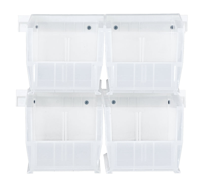 Quantum Clear-View Plastic Rail Systems with Bins – HNS230CL – Clear