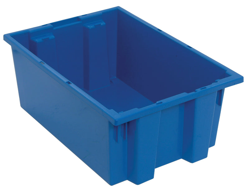 Quantum Genuine Stack & Nest Totes – SNT180 to SNT225 – Case Pack – 19-1/2" x 13-1/2" x 8" – SNT200 – Blue