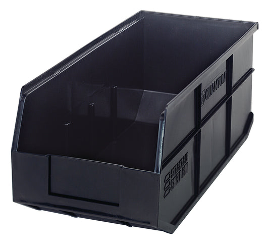 Quantum Stackable Shelf Bins – SSB463 to SSB485 – Case Pack – 18" x 8-1/4" x 7" – SSB463 – Black