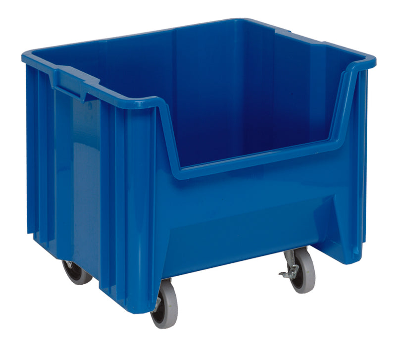 Quantum Mobile Giant Stack Containers – Case Pack – 17-1/2" x 16-1/2" x 12-1/2" (with casters 15-1/2"H) – QGH805MOB – Blue