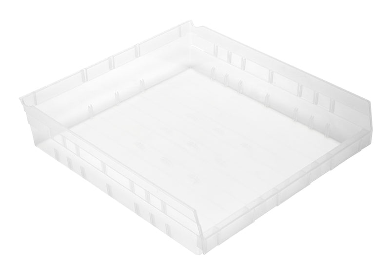 Quantum Clear-View Economy 4" Shelf Bins – QSB116CL to QSB122CL – Case Pack – 17-7/8" x 16-1/2" x 4" – QSB122CL – Clear