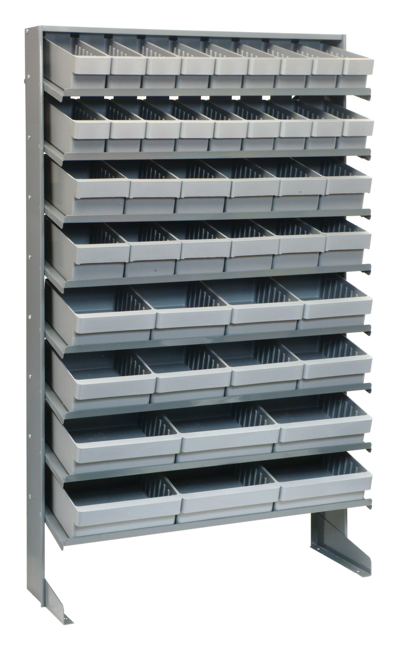 Quantum Single-Sided Pick Racks – 12" x 36" x 60" – QPRS-501 – QPRS-5678 – Gray