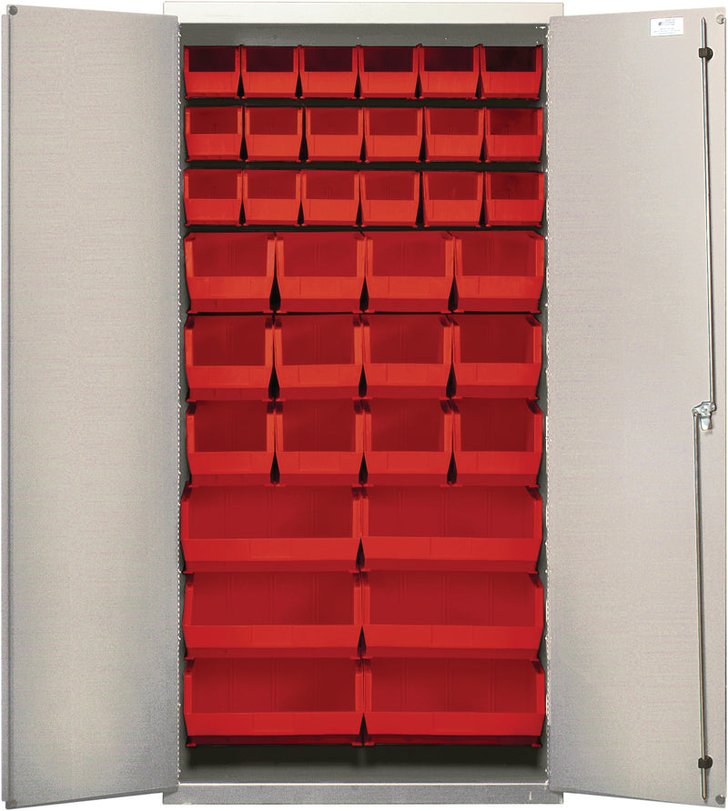 Quantum 36" Wide Storage Cabinets – 36" x 18" x 72" – Kit – QSC-BG-36-FD – Red