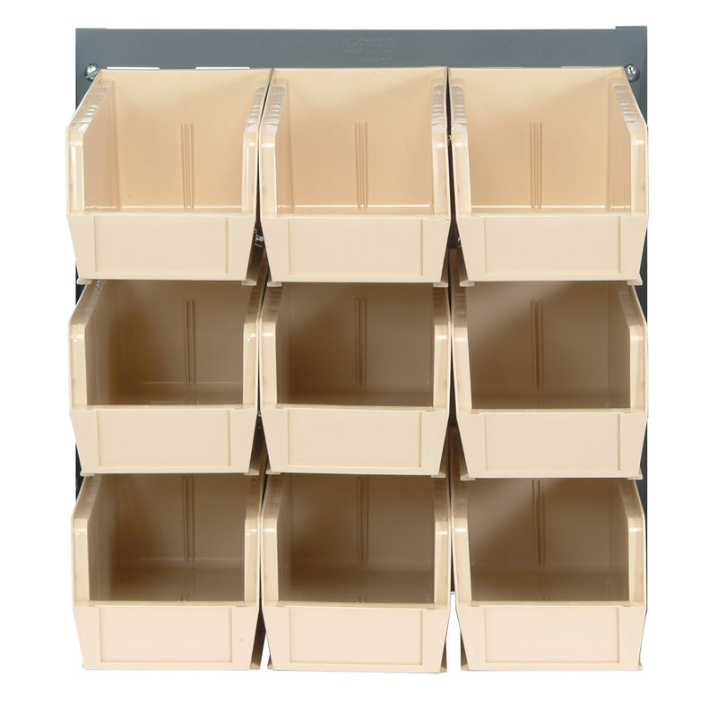 Quantum Stack & Hang Gray Louvered Panel with Bins – 18" x 19" – Kit – QLP-1819 – QLP-1819 – 230-9 – Ivory
