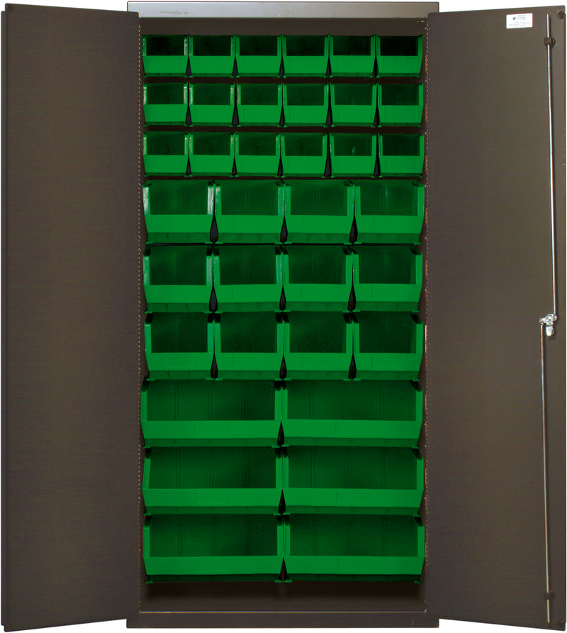 Quantum 36" Wide Storage Cabinets – 36" x 18" x 72" – Kit – QSC-36-FD – Green