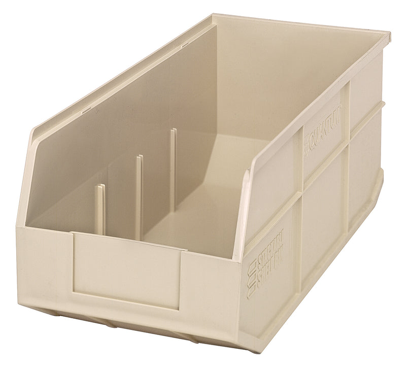 Quantum Stackable Shelf Bins – SSB463 to SSB485 – Case Pack – 18" x 8-1/4" x 7" – SSB463 – Ivory