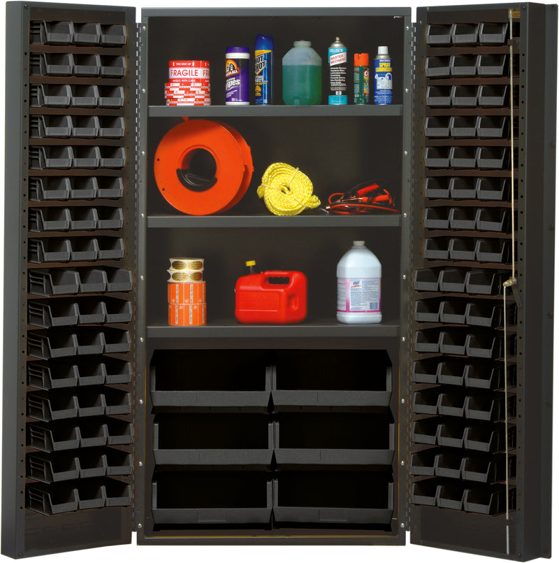 Quantum 36" Wide Storage Cabinets – 36" x 24" x 72" – QSC Series – QSC-36 to QSC-64-2S-6DS – Kit – QSC-36S – Black
