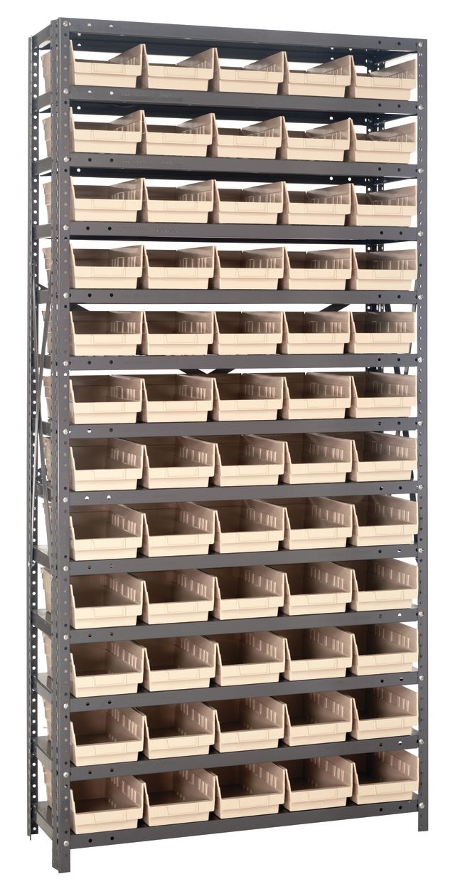 75" High - Economy Shelf Bin System w/ 13 Shelves