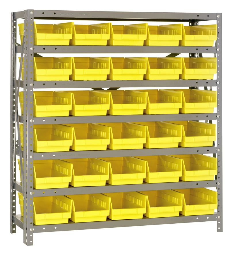 39" High - Economy Shelf Bin System w/ 7 Shelves
