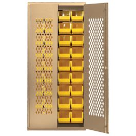 Quantum Storage Cabinets with Bins – 18" x 36" x 78" – MESH-BG Series – MESH-BG-240, 18" x 36" x 78"