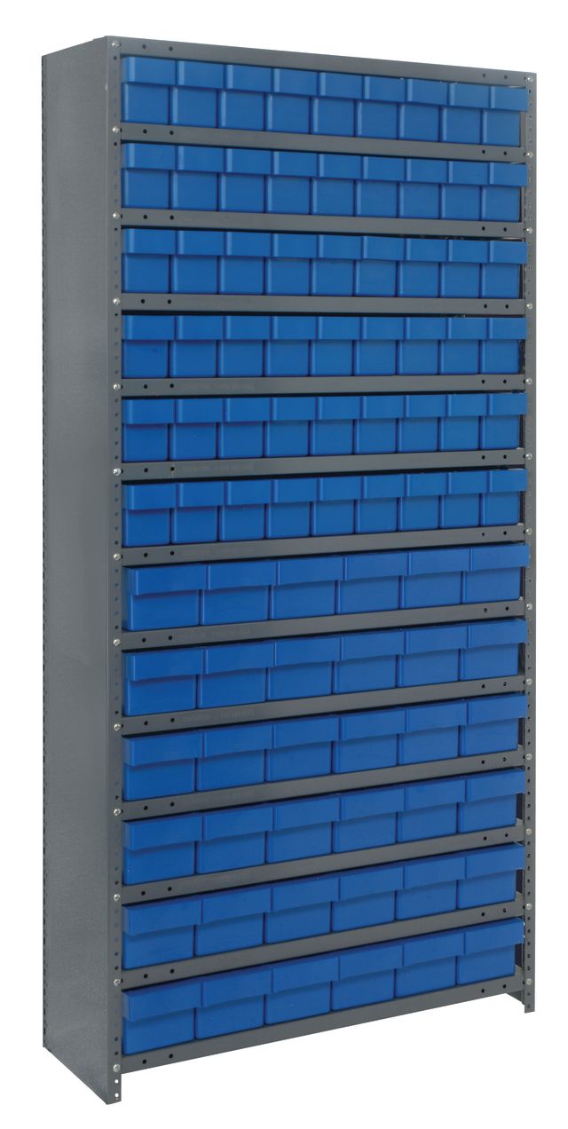 75" High - Closed Drawer Shelf System