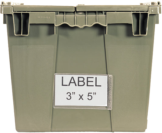 Quantum QDL-2115 clear label holder for attached-top containers – pack of 24