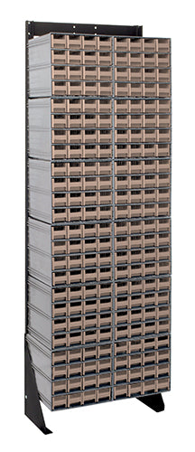Quantum QIC-170-161 in Ivory – Quantum Interlocking Storage Cabinet Floor Stand – 8" x 23-5/8" x 75"