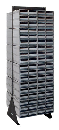 Quantum QIC-270-64 in Gray – Quantum Interlocking Storage Cabinet Floor Stand – 16" x 23-5/8" x 75"
