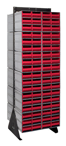 Quantum QIC-270-64 in Red – Quantum Interlocking Storage Cabinet Floor Stand – 16" x 23-5/8" x 75"