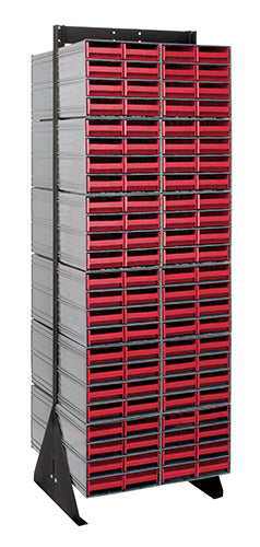 Quantum QIC-270-83 in Red – Quantum Interlocking Storage Cabinet Floor Stand – 16" x 23-5/8" x 75"