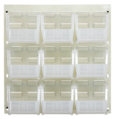 Quantum QLP-1819HC-230-9CL oyster-white louvered panel kit with clear bins