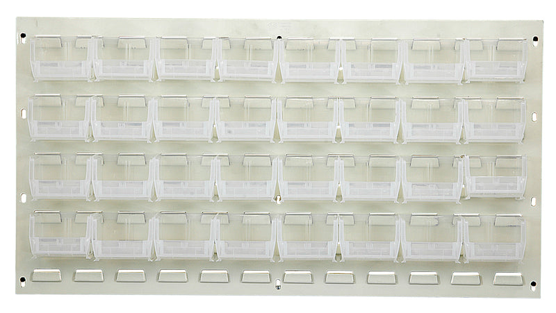 Quantum QLP-3619HC-210-32CL oyster-white louvered panel kit with clear bins