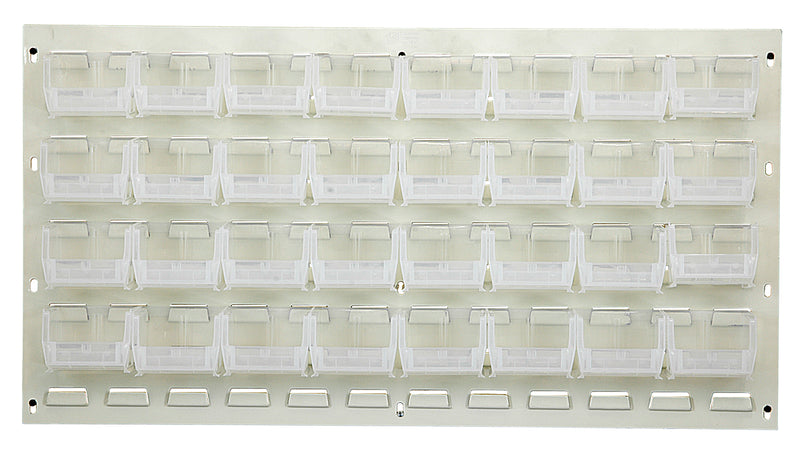 Quantum QLP-3619HC-220-32CL oyster-white louvered panel kit with clear bins