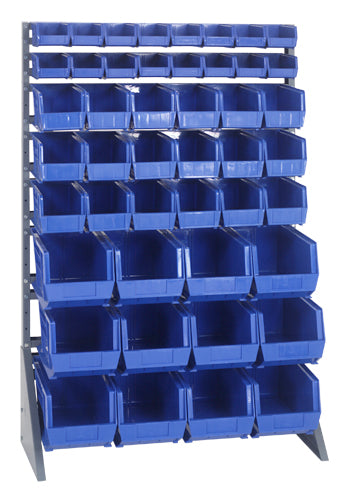 Quantum QRU-16S-220230240 in Blue – Quantum Steel Rail Bin Packages – 36" x 15" x 53"