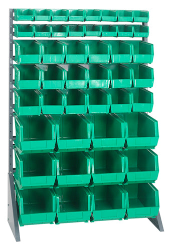 Quantum QRU-16S-220230240 in Green – Quantum Steel Rail Bin Packages – 36" x 15" x 53"