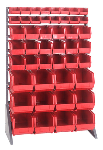 Quantum QRU-16S-220230240 in Red – Quantum Steel Rail Bin Packages – 36" x 15" x 53"